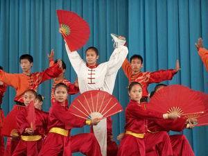 莱州中华武校学生表演 武术的魅力与风采